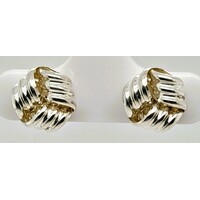 Sterling Silver Lined Knot Earrings CLEARANCE