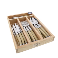 Jean Dubost Maison Light Horn 24 Piece Cutlery Set