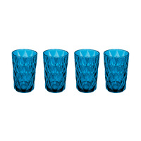 Casa Domani Deanna Set of 4 Blue Highball Glasses