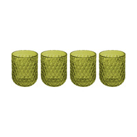 Casa Domani Caterina Set of 4 Green DOF Glasses