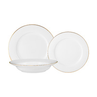 Maxwell & Williams White Gold 12 Piece Rim Dinner Set