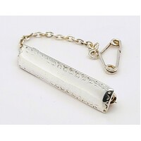 Sterling Silver Rectangular Engraved Brooch - CLEARANCE