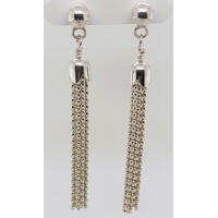 Sterling Silver Tassel Drop Earrings