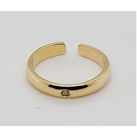 9 Carat Yellow Gold Diamond Set Toe Ring