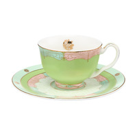 Maxwell & Williams Wicked Collection Pink Goes Good With Green Elphaba Set of 2 Demi 85ml Cup & Saucers