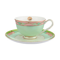 Maxwell & Williams Wicked Collection Pink Goes Good With Green Elphaba 200ml Footed Cup & Saucer