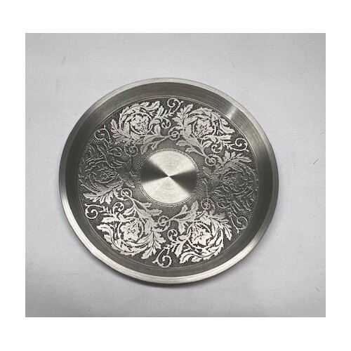 Set of 6 Acanthus Pewter Coasters