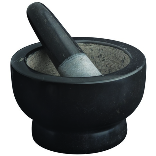 Black Marble Footed Mortar & Pestle