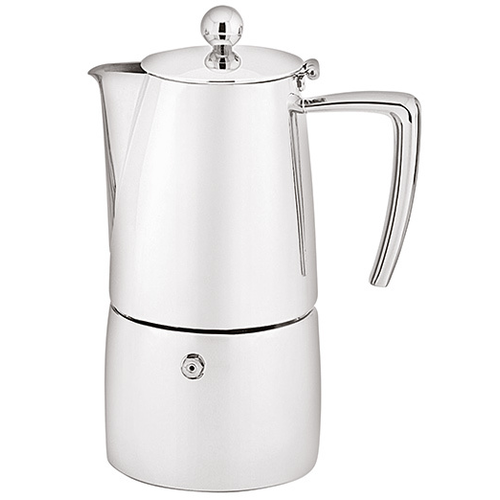 Stainless Steel Art Deco Double Wall 6 Cup Espresso Maker