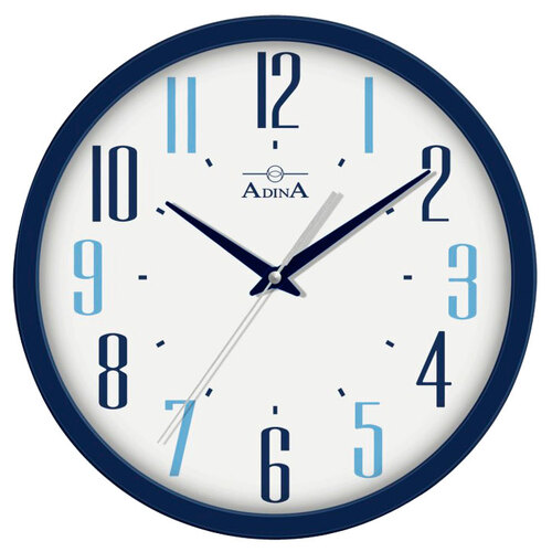 Blue Analogue Quartz Wall Clock with Full-figured Numerals - CL20-A8356C