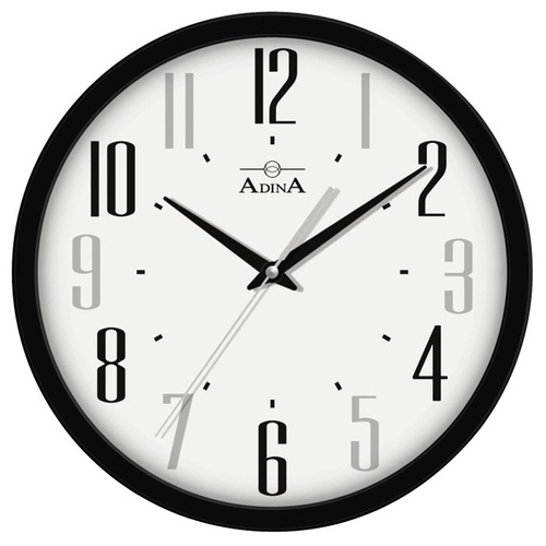 Black Analogue Quartz Wall Clock with Full-figured Numerals - CL20-A8356D