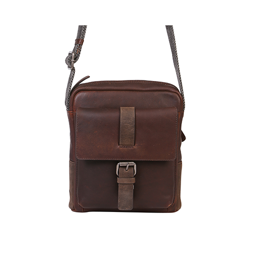 Vintage Cow Leather Brown Satchel Bag