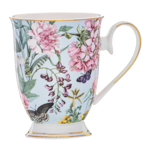 Ashdene Romantic Garden Aqua Footed Mug