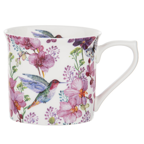 Birds & Blooms Collection 300ml Fine Bone China Wide Flare Mug