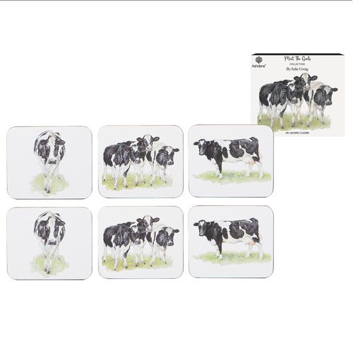 Ashdene Meet The Girls Collection Set of 6 Cork-backed Coasters