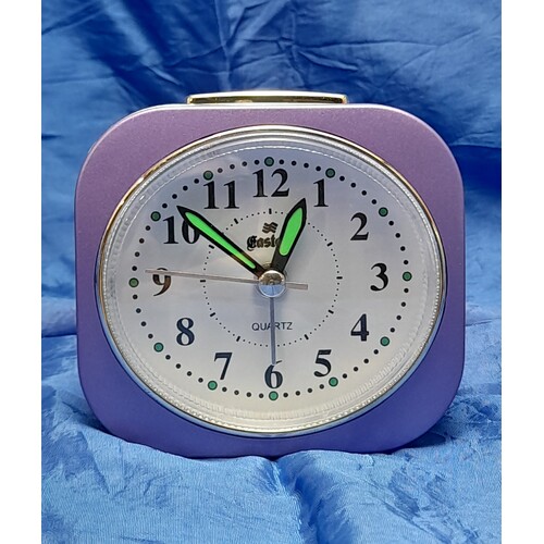 Purple Small Alarm Clock with Luminous Hands - 6112