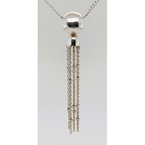 Sterling Silver Ball and Tassel Pendant - CLEARANCE