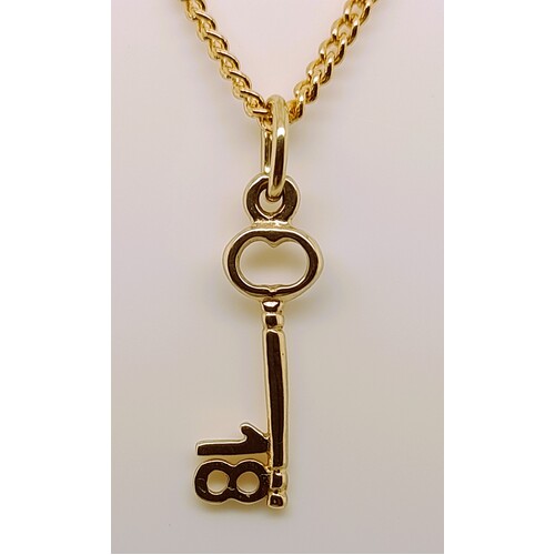 9 Carat Yellow Gold 18 Key Charm/Pendant