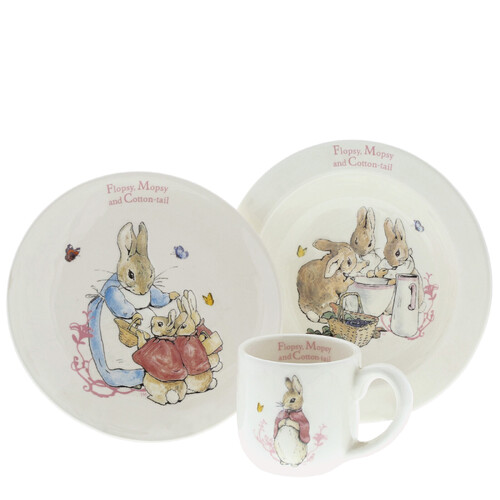 Beatrix Potter 3 Piece Flopsy, Mopsy & Cottontail Nursery Set