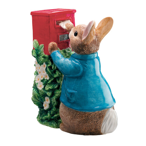 Beatrix Potter Ceramic Peter Rabbit Posting Letter Money Bank