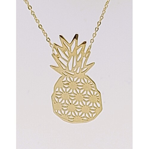 9 Carat Yellow Gold Pineapple Pendant