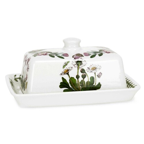 Portmeirion Covered Daisy, Cyclamen, Rhododendron Butter Dish