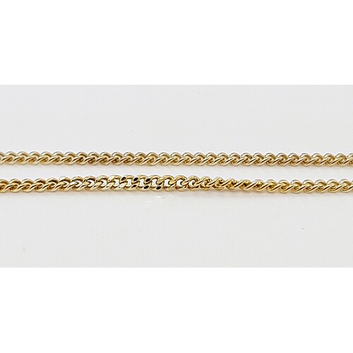 Sterling Silver Hard Gold Plate 60cm Diamond Cut Curb Link Chain CLEARANCE