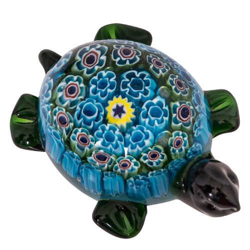 Miniature Coloured Glass Turtle Ornament/Figurine