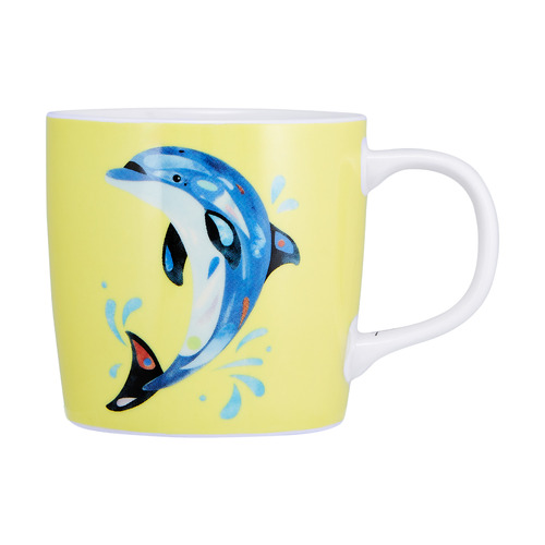 Pete Cromer Ozzie Ocean Dolphin 370ml Porcelain Mug