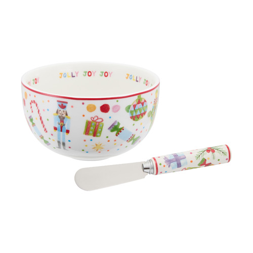 Jolly Joy Joy Nutcracker Dip & Spreader Set