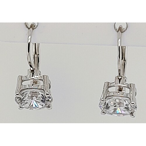 Sterling Silver Cubic Zirconia Drop Earrings