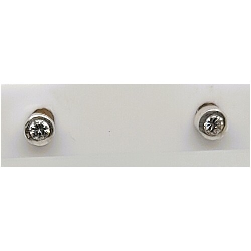 Sterling Silver 2mm Cubic Zirconia Stud Earrings - CLEARANCE