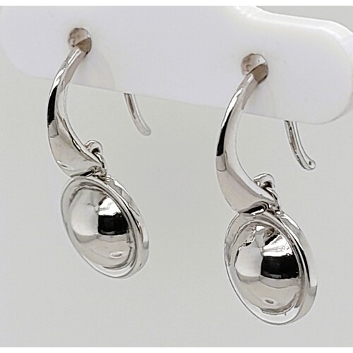 Sterling Silver Spherical Drop Earrings