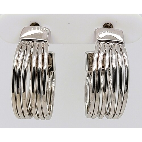 Sterling Silver Half Hoop Earrings