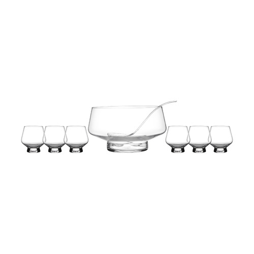 Diamante 7 Piece Footed Punch Bowl Set