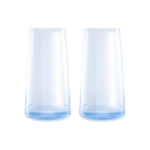 Maxwell & Williams Set of 2 Glamour 480ml Blue Highball Glasses