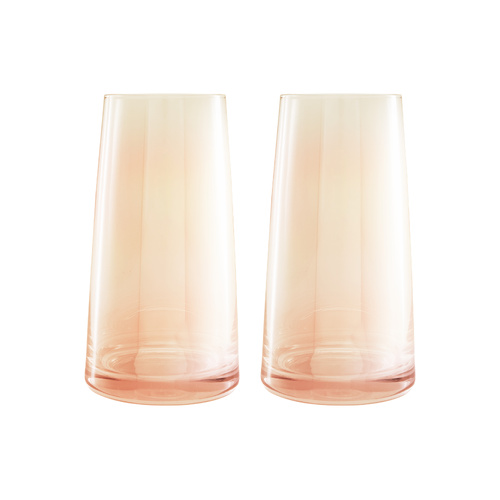 Maxwell & Williams Set of 2 Glamour 480ml Coral Highball Glasses