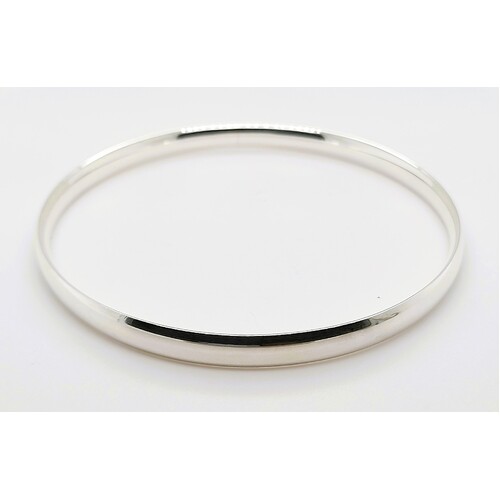 Solid Sterling Silver 5.5mm Comfort Fit Bangle