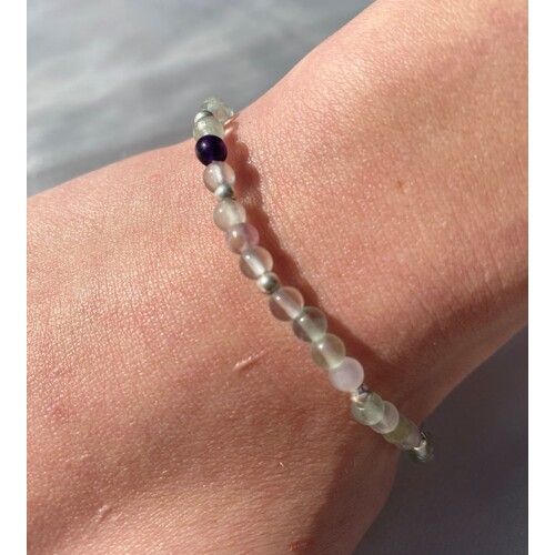 Born From The Earth Collection Round Fluorite Bracelet