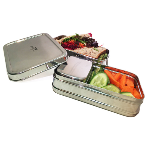 Stainless Steel Sustain-a-Stacker Trio Lunchbox