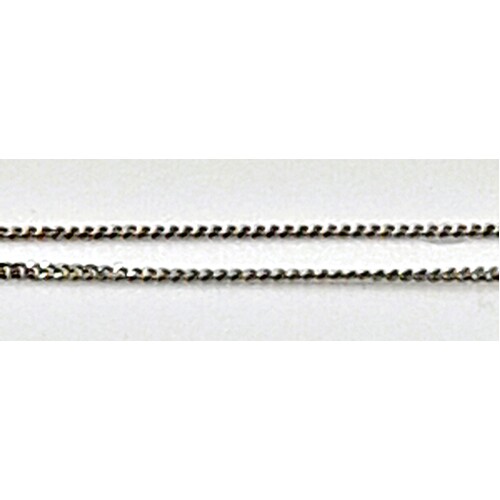 9 Carat White Gold Fine Diamond Cut Curb Link Chain