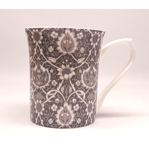 Queens Grey Story Sian 200ml Fine Bone China Mug