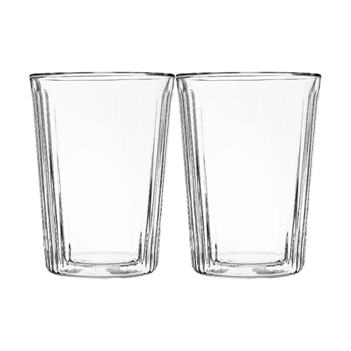 Maxwell & Williams Blend Stripey Set of 2 Double Walled 360ml Cups