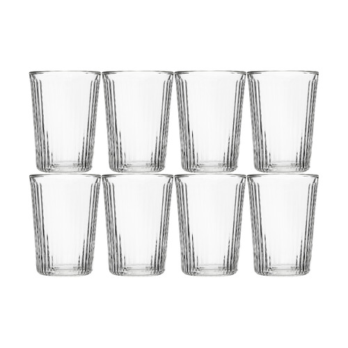 Maxwell & Williams Blend Stripey Set of 8 Double Walled 250ml Cups