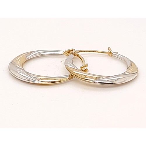 9 carat store gold hoop earrings