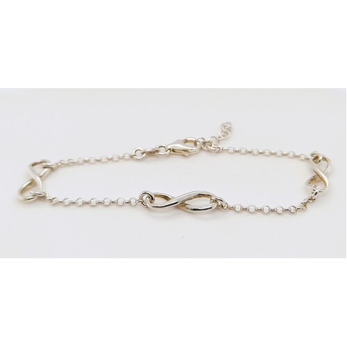 Sterling Silver Infinity Bracelet