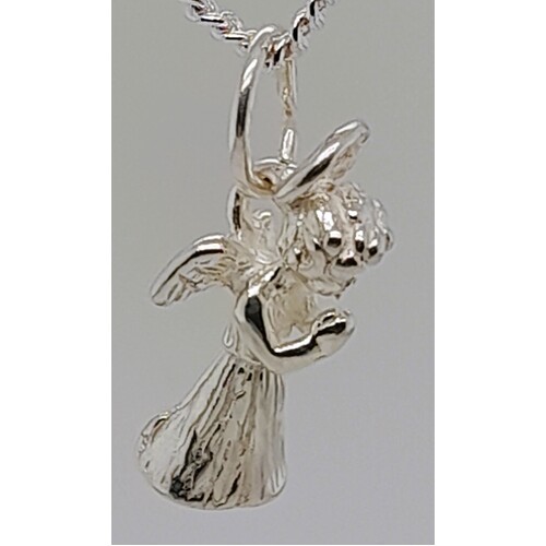 Sterling Silver Angel Praying Charm/Pendant