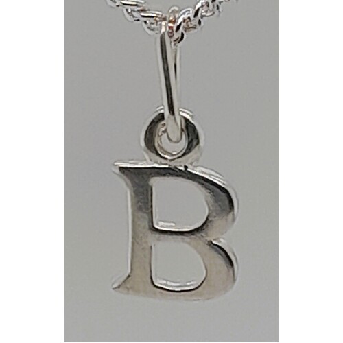 Sterling Silver Initial B Charm