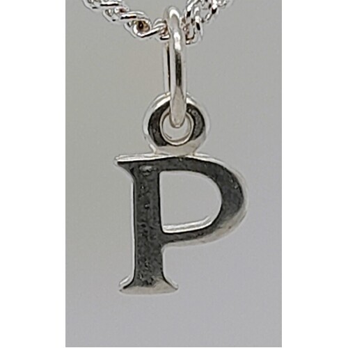 Sterling Silver Initial P Charm/Pendant