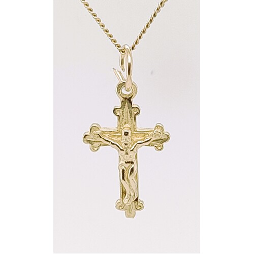 9 Carat Yellow Gold Crucifix Charm/Pendant